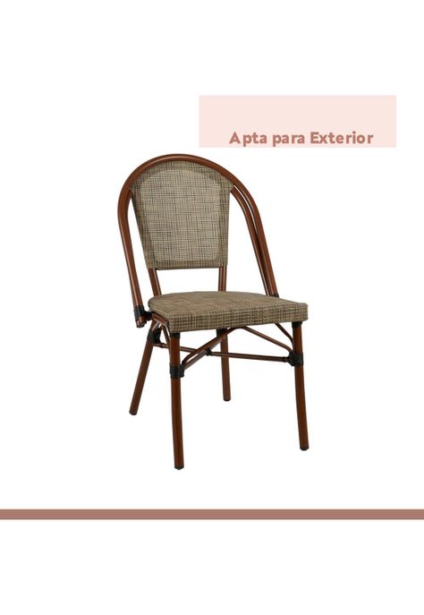 Pack de 4 Sillas Bistro Parisina Textileno - Beige-4
