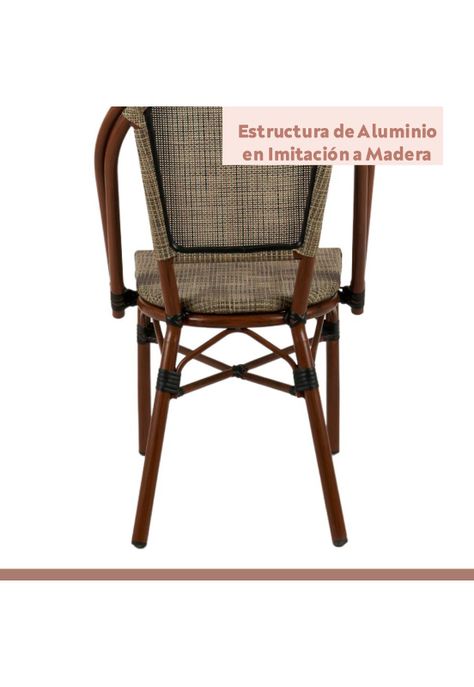 Pack de 4 Sillas Bistro Parisina Textileno - Beige-6