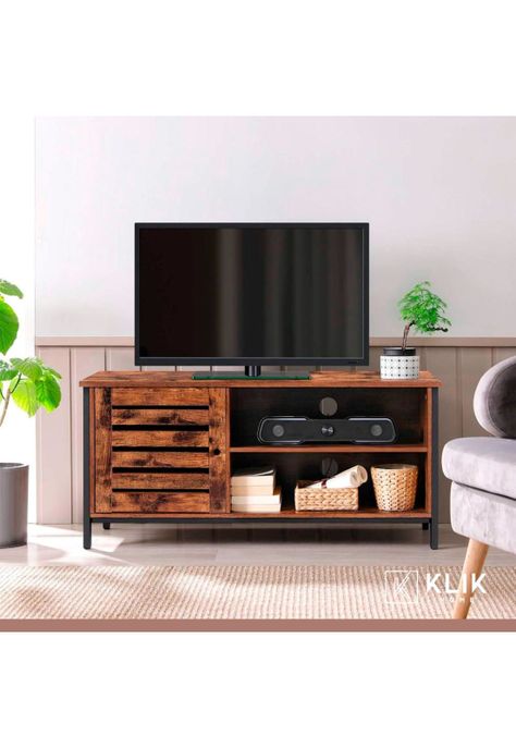 Rack de TV Rustik Madera Oscura Walnut-1