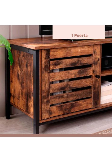 Rack de TV Rustik Madera Oscura Walnut-4