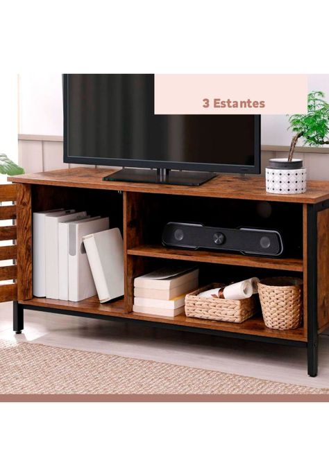 Rack de TV Rustik Madera Oscura Walnut-5
