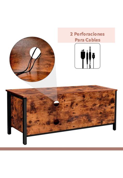 Rack de TV Rustik Madera Oscura Walnut-6