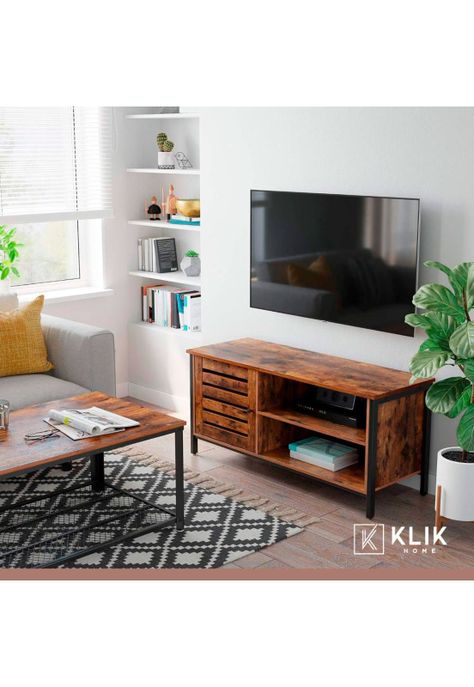 Rack de TV Rustik Madera Oscura Walnut-7