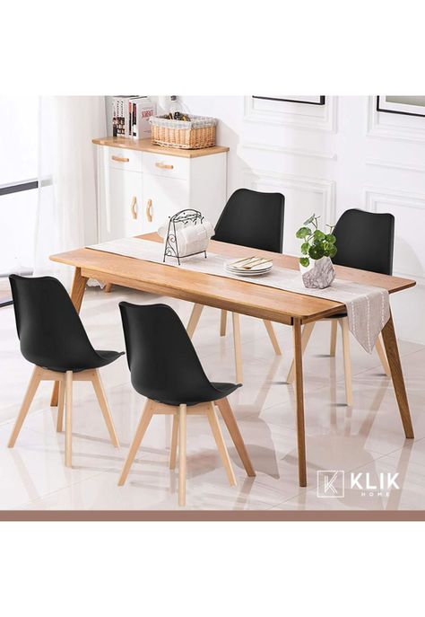 Silla Tulip Acolchada - Negra-1