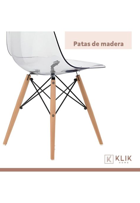 Pack de 4 Sillas Eames Transparentes-6