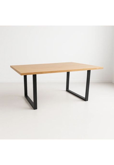 Mesa de Comedor Estilo Industrial 140x90 - Madera Clara-0