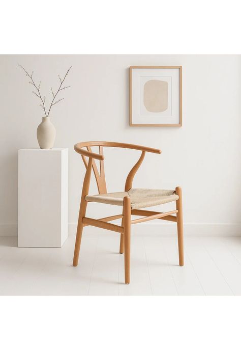 Silla Wishbone Madera y Hilo de cuerda - Natural-1