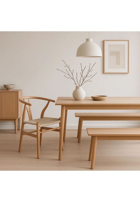 Silla Wishbone Madera y Hilo de cuerda - Natural-2