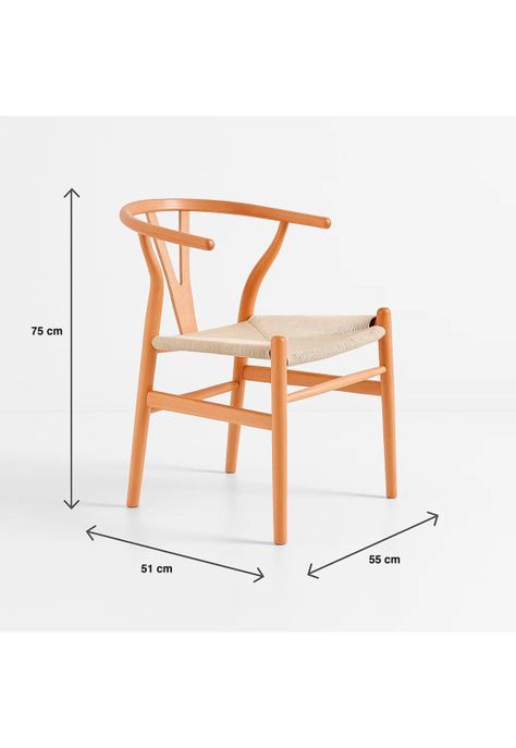Silla Wishbone Madera y Hilo de cuerda - Natural-3