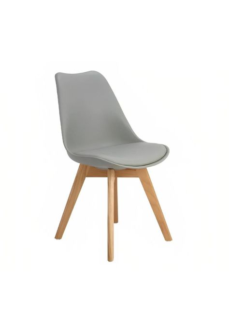Silla Tulip Acolchada - Gris-0