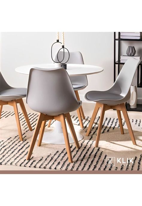Silla Tulip Acolchada - Gris-1