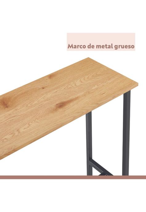 Mesa de Arrimo o Bar Alta Rustik - Madera Clara-6