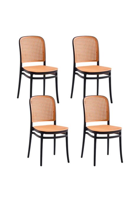 Pack de 4 Sillas Lombardía de Polipropileno - Negra-0