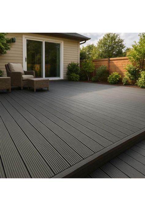 Pack de 5 Deck exterior WPC Color Gris Oscuro-1