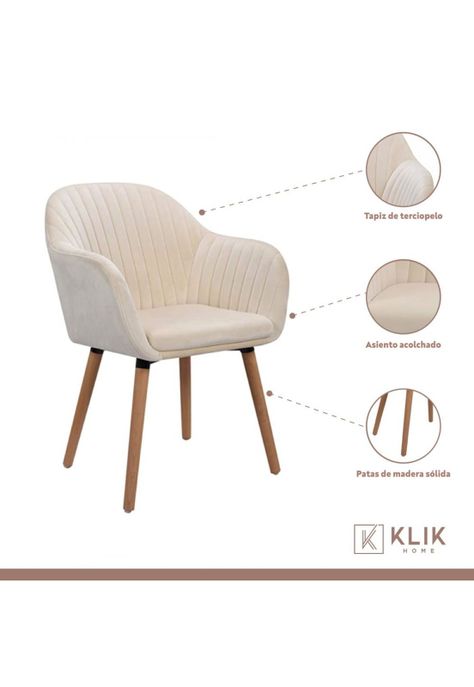 Pack de 2 Butacas Sitiales Poltronas Diamante Terciopelo - Beige-2