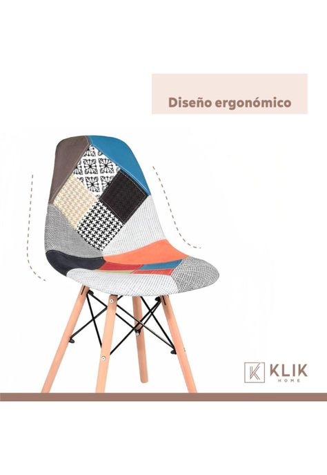 Comedor Mesa Cuadrada Blanca + 4 Sillas Patchwork Tradiciona-4
