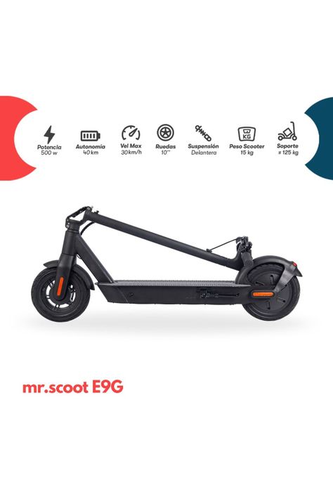 Scooter Eléctrico E9G 500W 50km-1