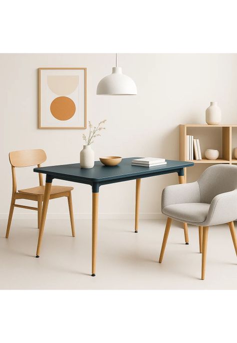 Mesa de Comedor 120x80 Rectangular - Negra-2