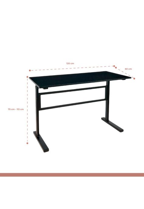 Escritorio de trabajo con altura regulable standing desk - Negro-3
