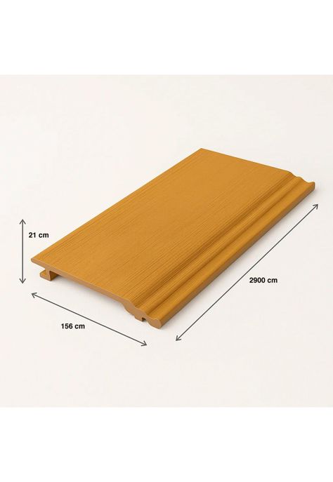 Pack de 5 Revestimientos Siding Plano WPC exterior Color Madera Clara-3