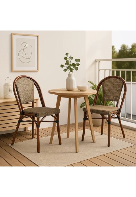 Silla Bistro Parisina Textileno - Beige-2