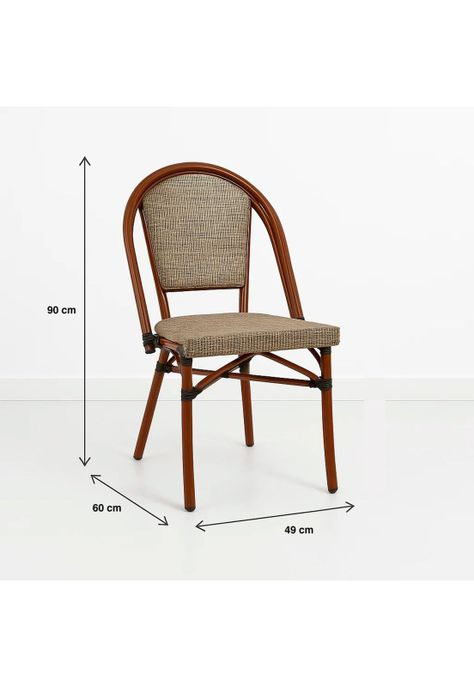 Silla Bistro Parisina Textileno - Beige-3