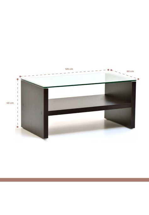 Mesa de centro moderna madera walnut wood vidrio-3