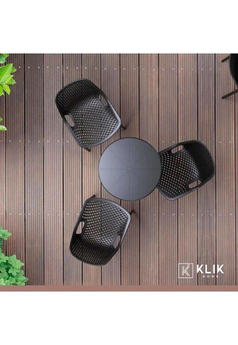 Comedor Mesa Eames redonda 80cm negra + 4 Sillas Berlin - Negras-7