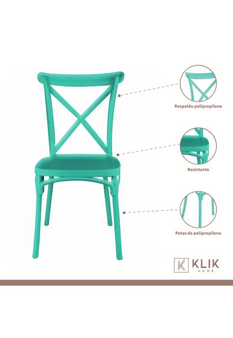Comedor Eames 80cm redonda Blanca + 4 Sillas Crossback Danubio Menta-3