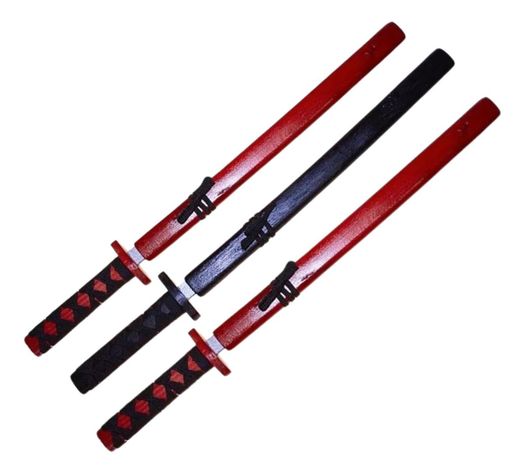 Pack 3 Katana Japonesa Madera Entrenamiento 73cm - Norplat-0