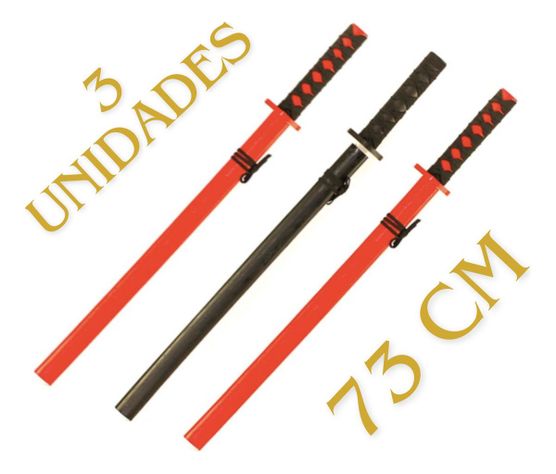 Pack 3 Katana Japonesa Madera Entrenamiento 73cm - Norplat-3