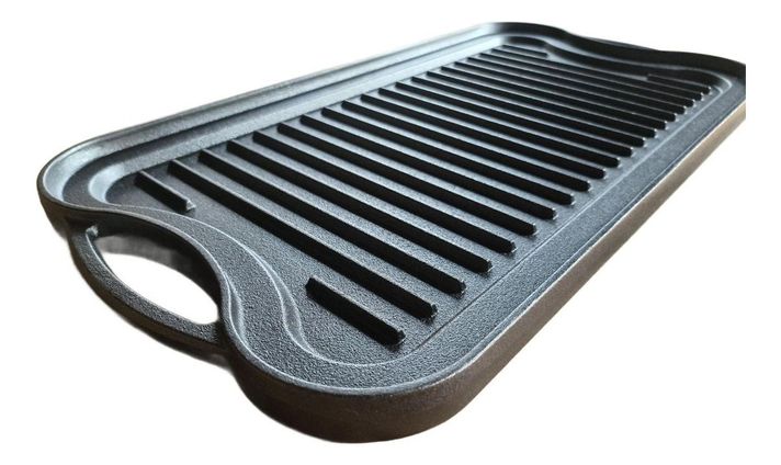 Plancha Hierro Fundido Churrasquera 2 En 1 50x25cm - Norplat-1