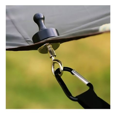 Ganchos Magnéticos Para 40 Kg Con Imán Neodimio Y Mosquetón - Norplat-3