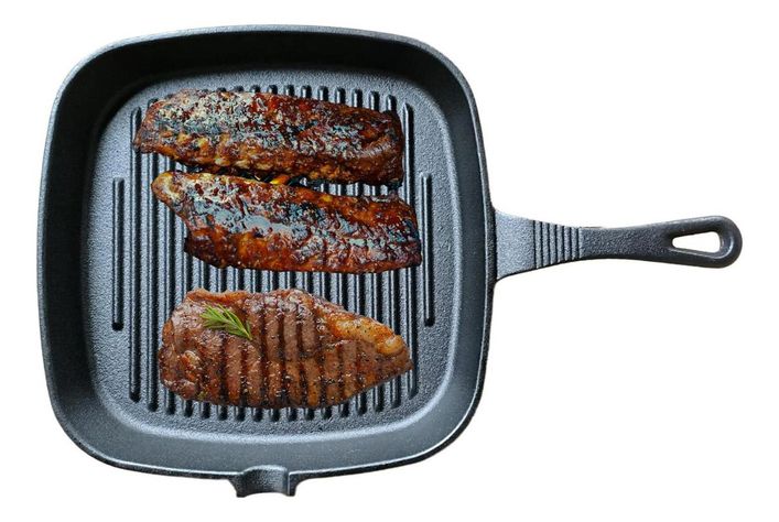 Sartén Bifera Churrasquera Grill Hierro Fundido 24cm Norplat-3