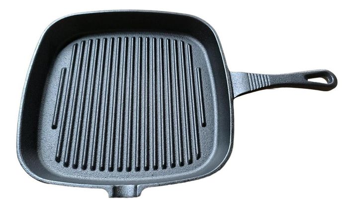 Sartén Bifera Churrasquera Grill Hierro Fundido 24cm Norplat-5