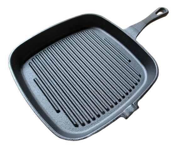 Sartén Bifera Churrasquera Grill Hierro Fundido 24cm Norplat-6