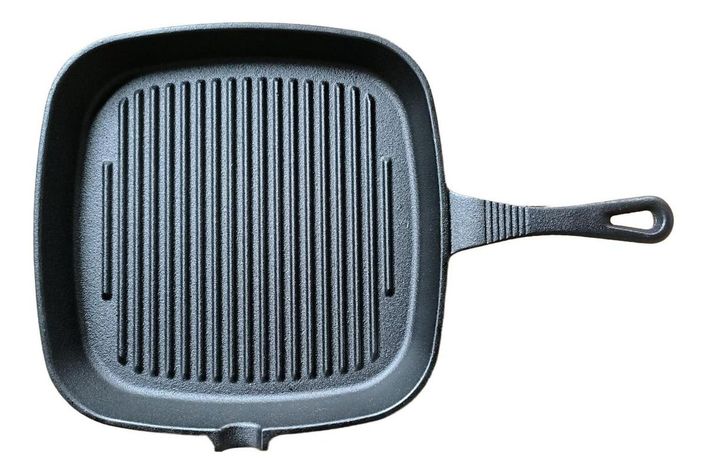 Sartén Bifera Churrasquera Grill Hierro Fundido 24cm Norplat-7