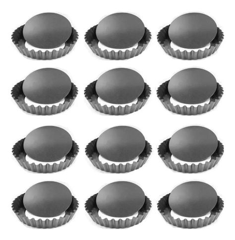 Pack 12 Moldes Tartaleta Desmontable Tarta Individual 10,5cm - Norplat-0