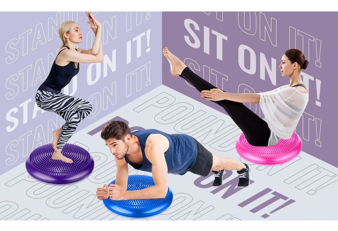 Disco De Balance Y Equilibrio Mini Bosu Erizo Yoga - Norplat-5
