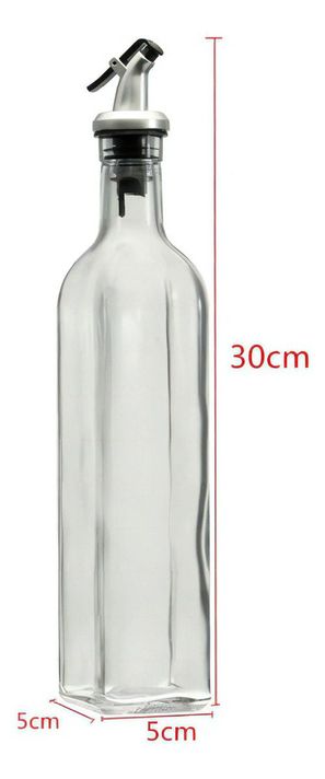 2 Botellas Vidrio 500ml Dispensador Aceitero Vinagre Norplat-3