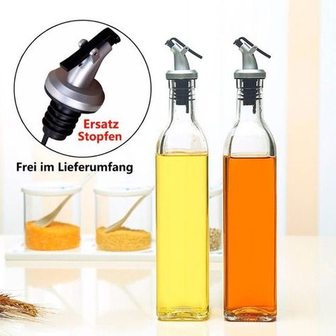 2 Botellas Vidrio 500ml Dispensador Aceitero Vinagre Norplat-5