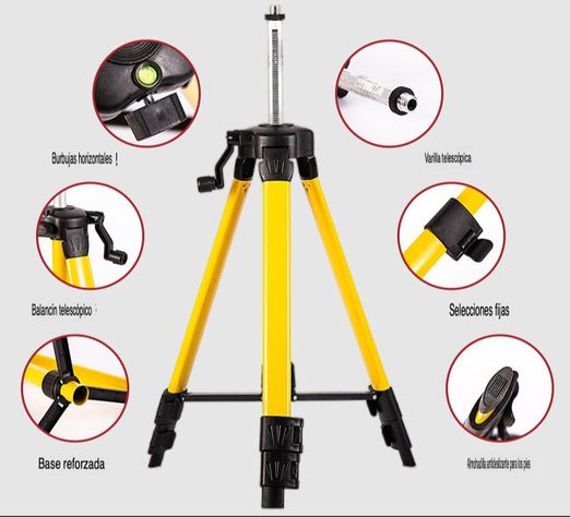 Nivel Laser 5 Líneas Profesional Con Trípode Base - Norplat-4