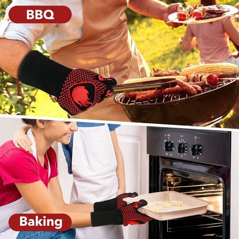 Set 2 Guantes Asado Alta Temperatura Parrillero Cocina Norplat-1