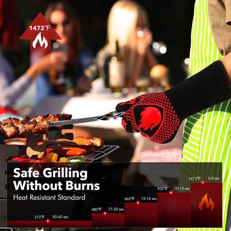 Set 2 Guantes Asado Alta Temperatura Parrillero Cocina Norplat-5