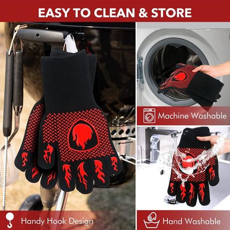Set 2 Guantes Asado Alta Temperatura Parrillero Cocina Norplat-6