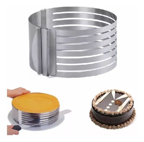 Molde Para Cortar Bizcocho Acero Inox Repostería 24 - 30 Cm - Norplat-4