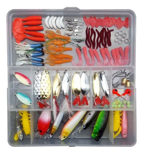Kit 104 Piezas Señuelo Cebo Moscas Anzuelos Pesca - Norplat-0