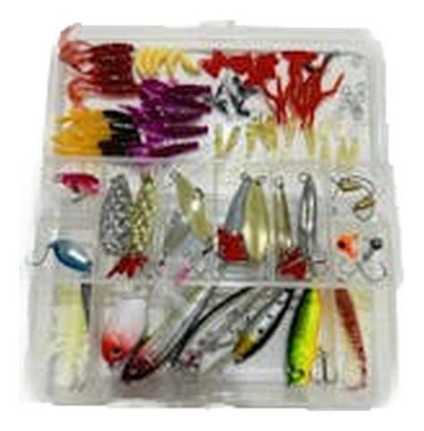 Kit 104 Piezas Señuelo Cebo Moscas Anzuelos Pesca - Norplat-1
