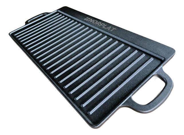 Plancha Bifera Norplat Reversible Hierro Fundido 50x23cm Xl-3