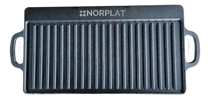 Plancha Bifera Norplat Reversible Hierro Fundido 50x23cm Xl-5